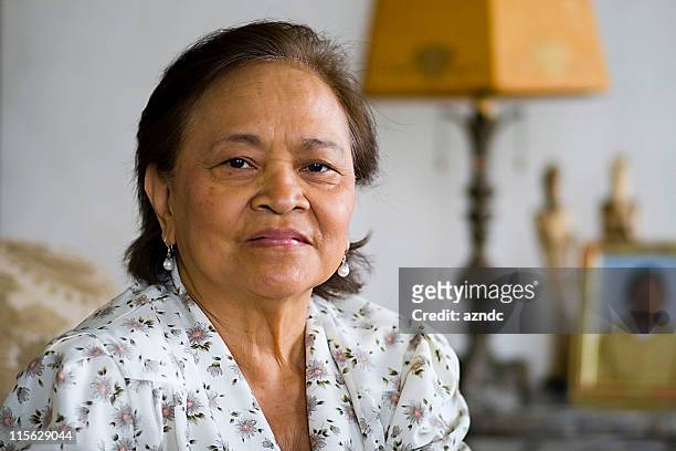 lovely asian senior citizen - philippines women stock pictures, royalty-free photos & images