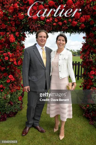 Anton Rupert Jr and Alice Rivier attend The Cartier Queen's Cup Polo Final 2019 on June 16, 2019 in Windsor, England.