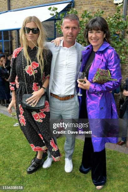 Laura Bailey, Nick Love and Christiane Amanpour attend The Sunday Times AA Gill Award for emerging food critics at The River Cafe on June 16, 2019 in...