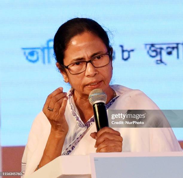 Mamata Banerjee Chief Minister of West Bengal Address at the Lunch of many new projects at Calcutta Leather Complex on July 18,2019 in Kolkata,India.