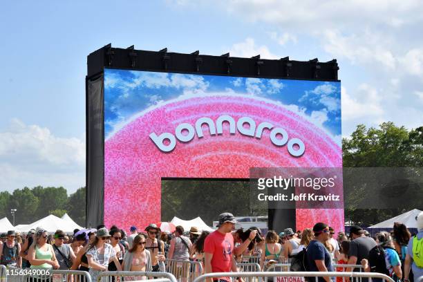 Festivalgoers are seen during the 2019 Bonnaroo Arts And Music Festival on June 16, 2019 in Manchester, Tennessee.