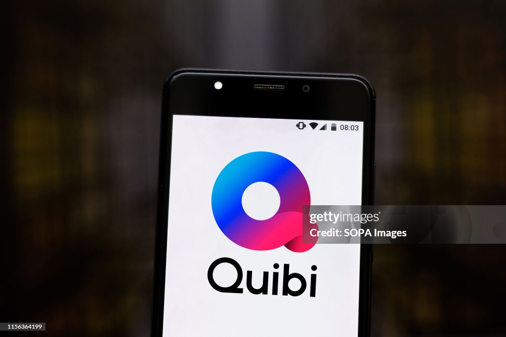 In this photo illustration the Quibi logo is seen displayed...