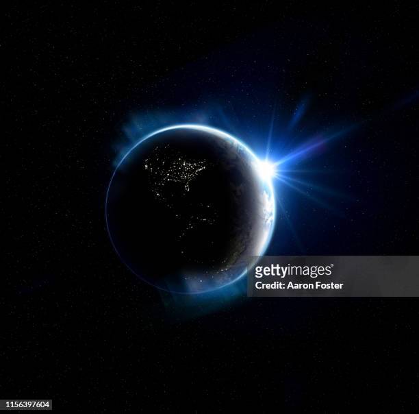 earth from space - atmosfera foto e immagini stock