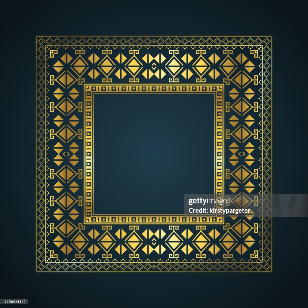 Aztec Frame Background Aztec Style Border Background High-Res Vector Graphic - Getty Images