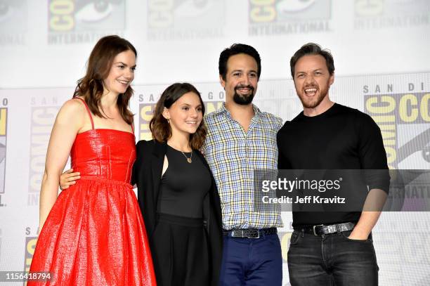 Ruth Wilson, Dafne Keen, Lin-Manuel Miranda and James McAvoy at "His Dark Materials" Comic Con Autograph Signing 2019 at the 50th San Diego Comic Con...