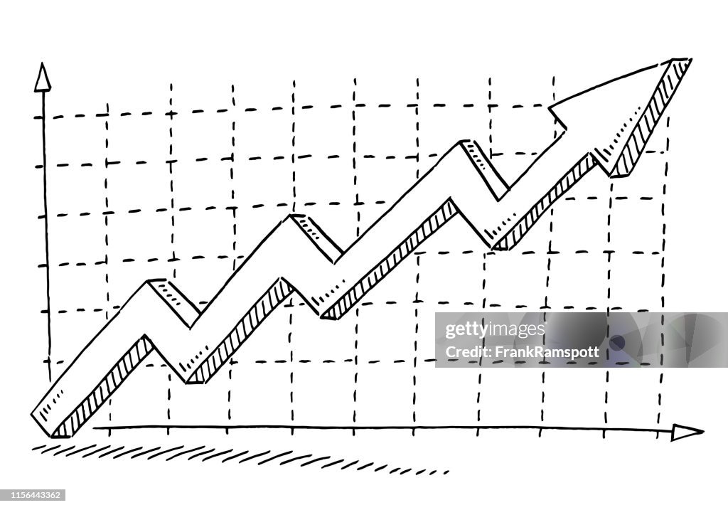 Business Graph Success Arrow Upwards Drawing