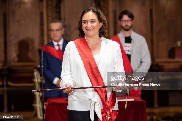 The mayor of Barcelona, Ada Colau, attends the session of constitution of the City Council of Barcelona on June 15, 2019 in Barcelona, Spain.