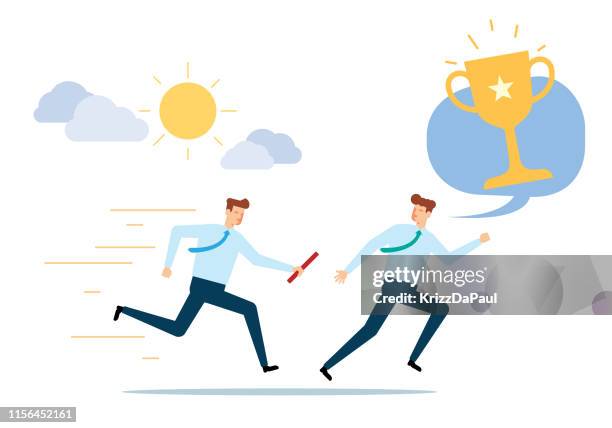 business relay - passing sport stock illustrations