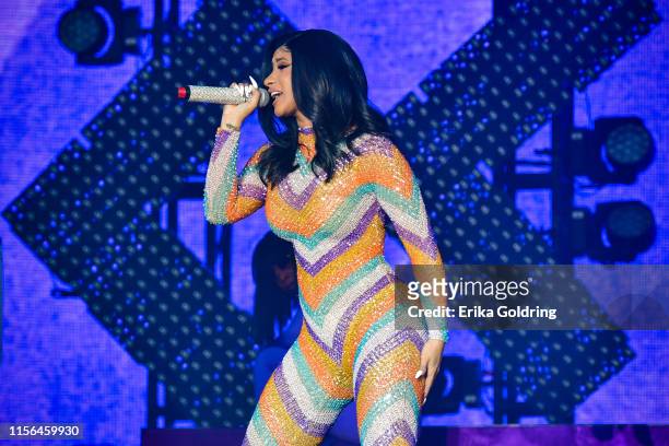 Cardi B performs during 2019 Bonnaroo Music & Arts Festival on June 16, 2019 in Manchester, Tennessee.