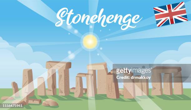 stonehenge ın england - stonehenge stock illustrations