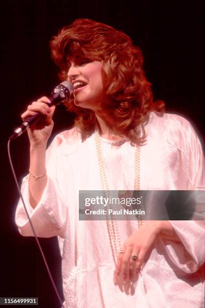 American Country vocalist Sylvia , as she performs onstage at the Holiday Star Theatre, Merillville, Indiana, November 3, 1985.