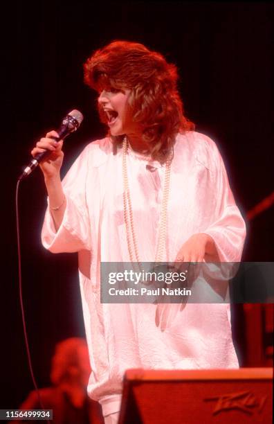 American Country vocalist Sylvia , as she performs onstage at the Holiday Star Theatre, Merillville, Indiana, November 3, 1985.