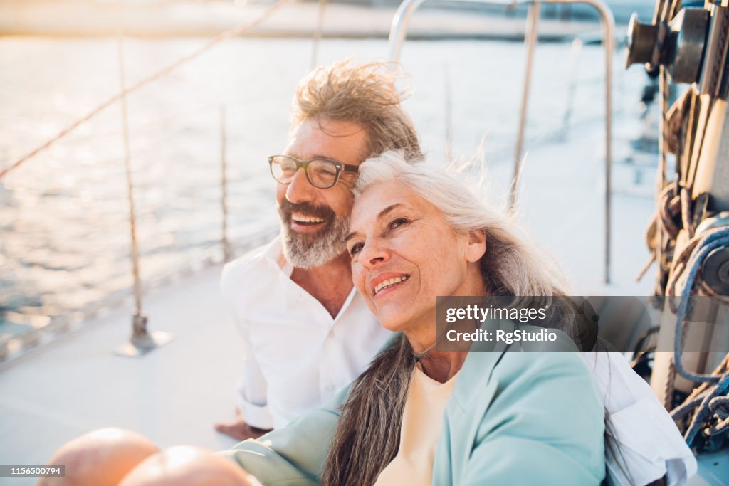 Mature couple smiling