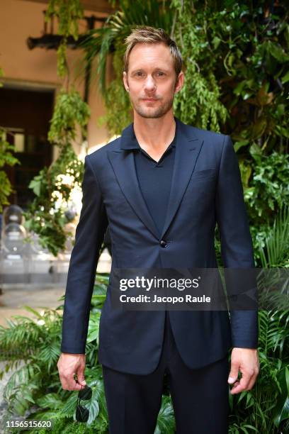 Alexander Skarsgard attends the Giorgio Armani fashion show during the Milan Men's Fashion Week Spring/Summer 2020 on June 17, 2019 in Milan, Italy.