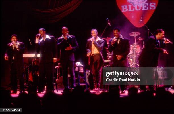 American Gospel and R&B group Take 6 performs onstage at the House of Blues, Chicago, Illinois, January 15, 1997. The group includes Claude V...