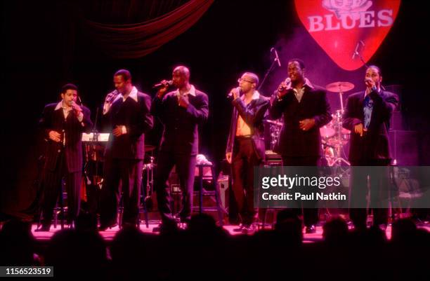 American Gospel and R&B group Take 6 performs onstage at the House of Blues, Chicago, Illinois, January 15, 1997. The group includes Claude V...