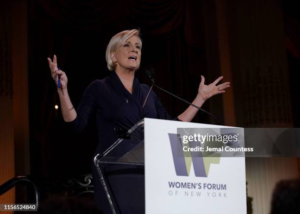 Mika Brzezinski speaks onstage during The 9th Annual Elly Awards Hosted By The Women's Forum Of New York on June 17, 2019 in New York City.