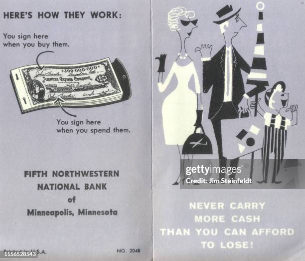 American Express ad featuring family for Northwestern Bank in Minneapolis, Minnesota in 1958. (Photo by Jim Steinfeldt/Michael Ochs Archives/Getty...
