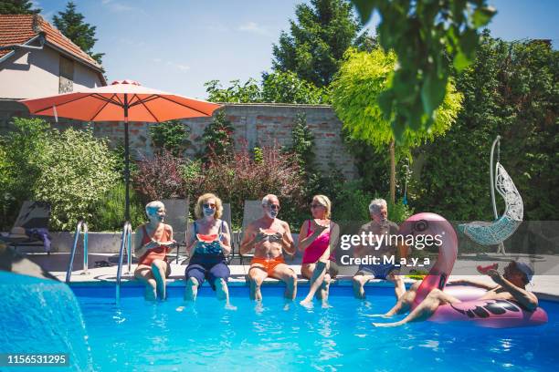 Senior Pool Fun Senior Pool Party Photos and Premium High Res Pictures - Getty Images