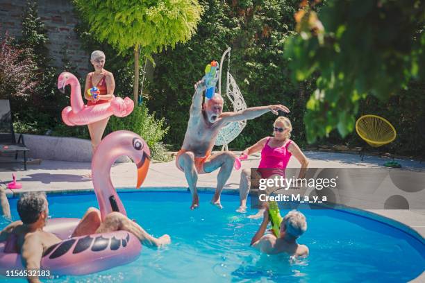 Senior Pool Fun Senior Pool Party Photos and Premium High Res Pictures - Getty Images