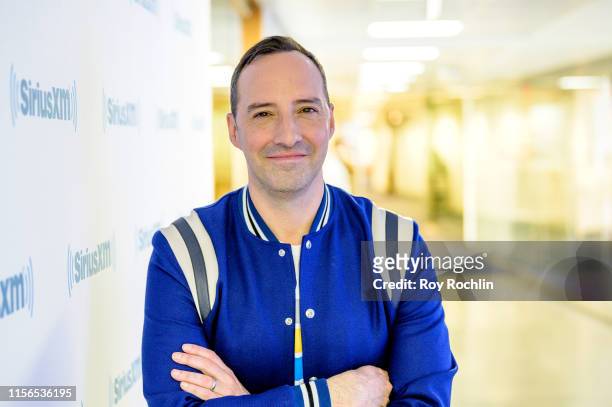 Tony Hale discusses "Toy Story 4" and "Veep" with "You Up W/Nikki Glaser" at SiriusXM Studios on June 17, 2019 in New York City.