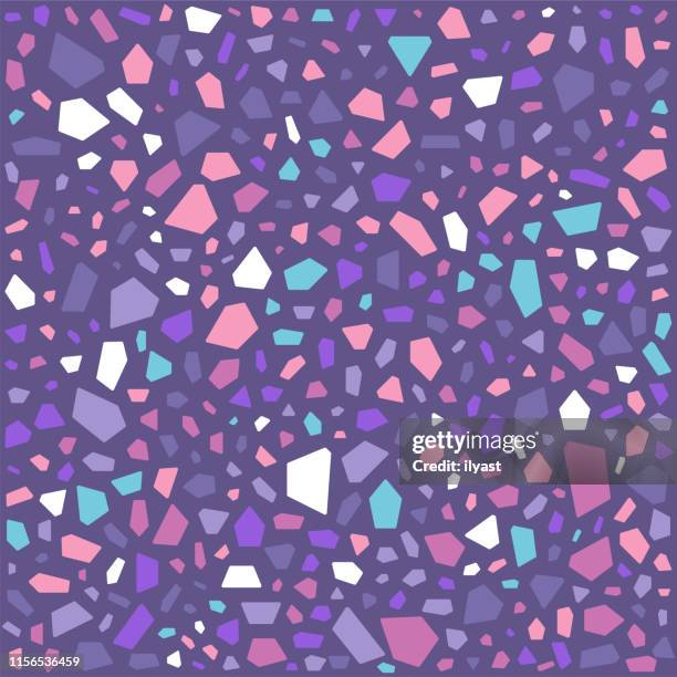colorful terrazzo vector pattern - white quartz stock illustrations