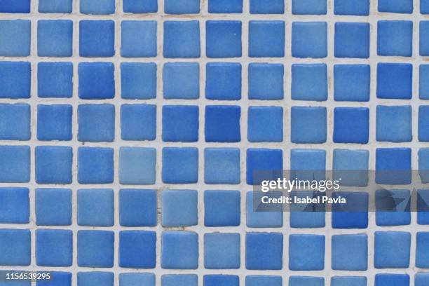 tiled wall - blue tiles stock pictures, royalty-free photos & images