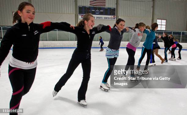 Mlevison@startribune.com - Skaters from the Woodbury Figure Skating Club rehearsed at the Bielenberg Sports Center in Woodbury for the upcoming show...