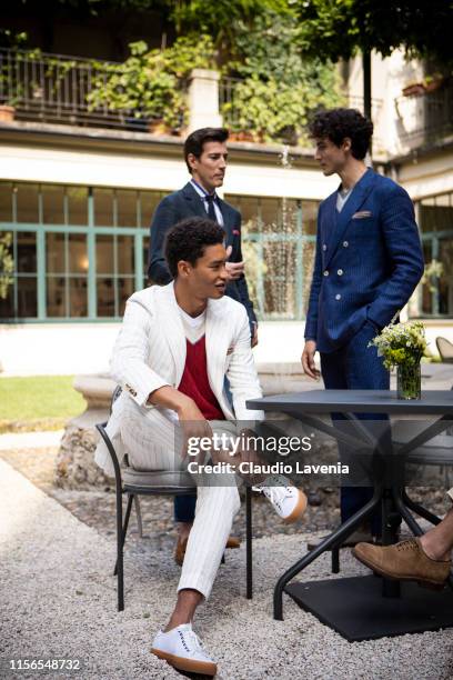 Models attend Brunello Cucinelli Presentation - Milan Men's Fashion Week Spring/Summer 2020 on June 15, 2019 in Milan, Italy.