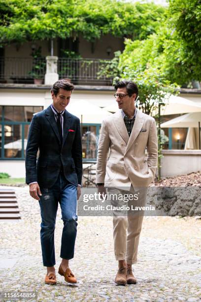 Models attend Brunello Cucinelli Presentation - Milan Men's Fashion Week Spring/Summer 2020 on June 15, 2019 in Milan, Italy.