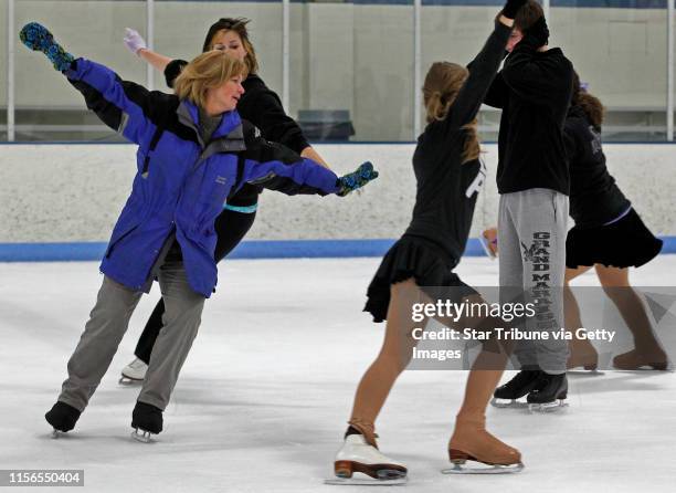 Mlevison@startribune.com - Skaters from the Woodbury Figure Skating Club rehearsed at the Bielenberg Sports Center in Woodbury for the upcoming show...