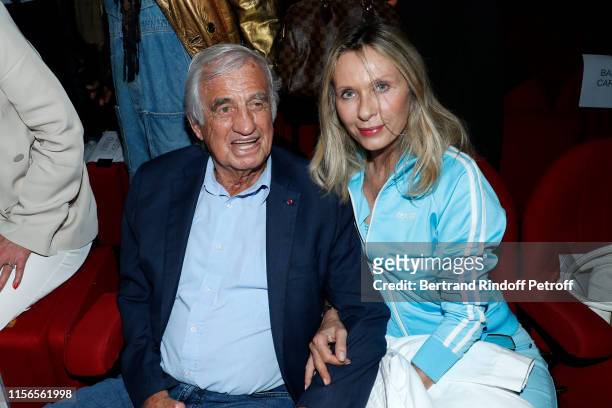 Sponsor of the school Jean-Paul Belmondo and actress Valerie Steffen attend "L'Entree des Artistes" : Theater School by Olivier Belmondo at Theatre...