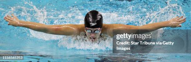 Girls Class 2A Swimming and Diving Finals. Zoe Avestruz of Chanhassen won the finals heat of the 100 yard Butterfly event. (MARLIN...