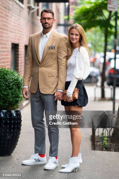 Kevin Love and Kate Bock are seen in SoHo on June 17, 2019 in New York City.
