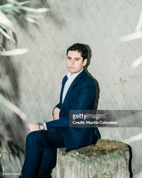 Politician Gabriel Attal poses for a portrait on April 12, 2019 in Paris, France.