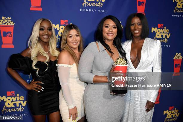 Faith Rodgers, Lizzette Martinez, Lisa Van Allen and Asante McGee, winners of the Best Documentary award for 'Surviving R. Kelly,' attend the 2019...