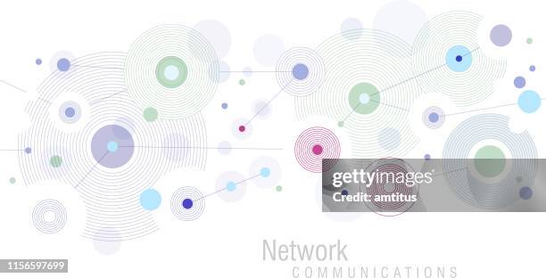 ネットワークブルー - collaboration science点のイラスト素材／クリップアート素材／マンガ素材／アイコン素材