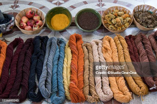 yarn and spices - yarn art stock pictures, royalty-free photos & images