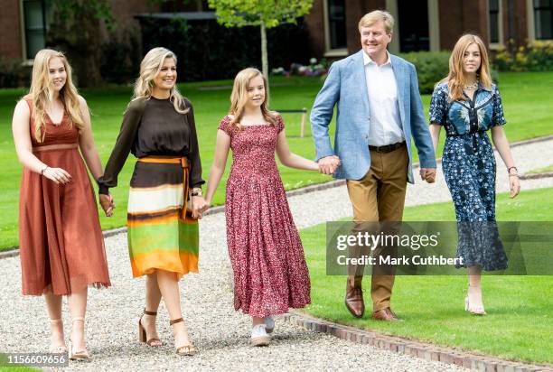 King Willem-Alexander of the Netherlands, Queen Maxima of the Netherlands, Crown Princess Catharina-Amalia of the Netherlands, Princess Alexia of the...