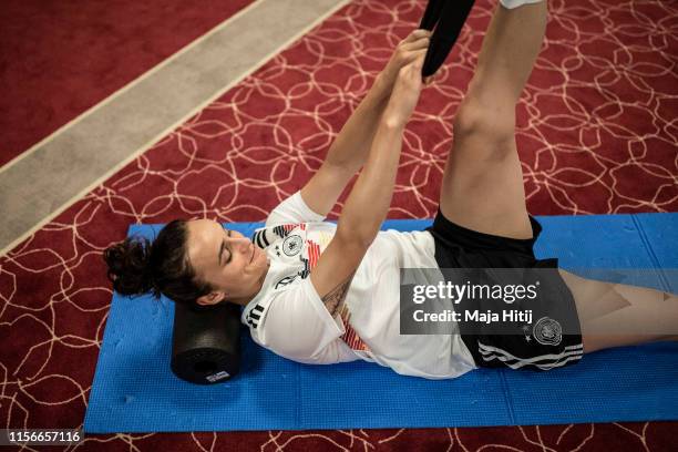 Lina Magull of Germany during mobility training on June 18, 2019 in Montpellier, France.