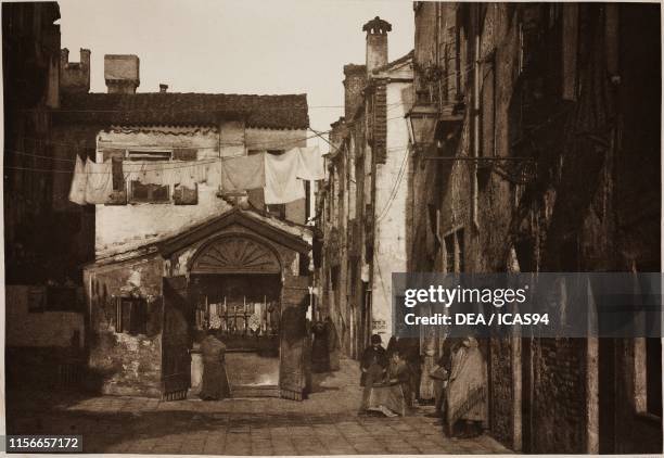 Corte Sarasina or Sarasin in San Giuseppe di Castello, Venice, Veneto, Italy, from Calli, canali e isole della Laguna , Ferdinando Ongania...