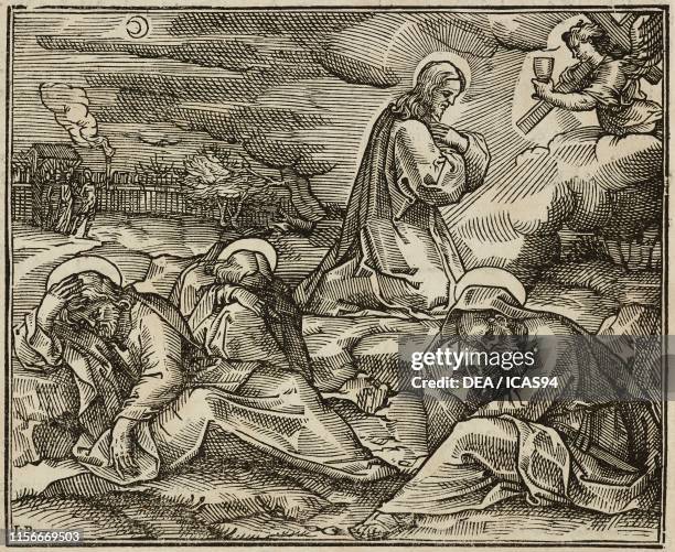 Jesus Prostrating Jesus Praying In The Garden Of Gethsemane Photos and Premium High Res ...