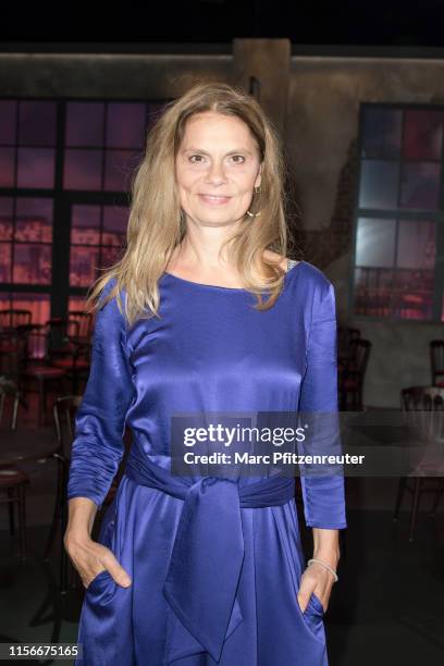 Cook Sarah Wiener attends the Koelner Treff TV Show at the WDR Studio on July 19, 2019 in Cologne, Germany.