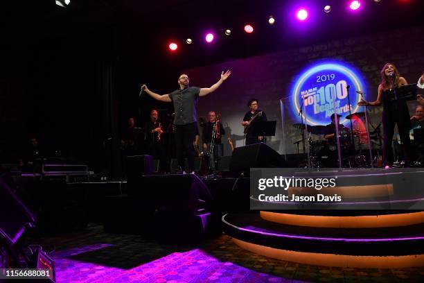 Recording Artist Danny Gokey performs on stage during the Top 100 Dealer Awards presented by NAMM at Music City Center on July 19, 2019 in Nashville,...