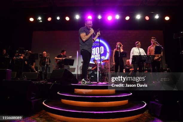 Recording Artist Danny Gokey performs on stage during the Top 100 Dealer Awards presented by NAMM at Music City Center on July 19, 2019 in Nashville,...