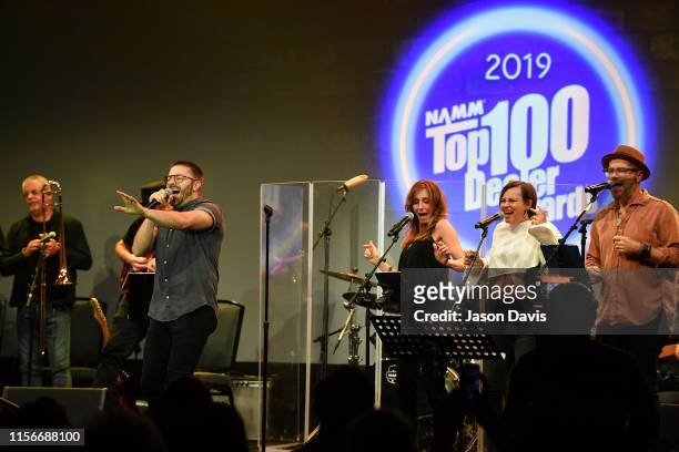 Recording Artist Danny Gokey performs on stage during the Top 100 Dealer Awards presented by NAMM at Music City Center on July 19, 2019 in Nashville,...
