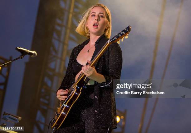 Alana Haim of Haim performs at the 2019 Pitchfork Music Festival at Union Park on July 19, 2019 in Chicago, Illinois.