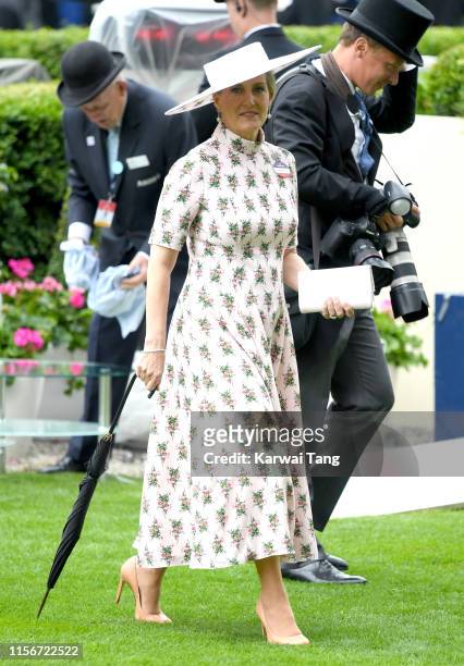 Sophie, Countess of Wessex attends day one of Royal Ascot at Ascot Racecourse on June 18, 2019 in Ascot, England.