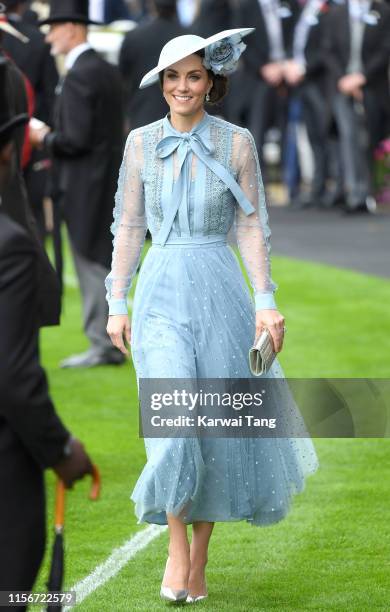 Catherine, Duchess of Cambridge attends day one of Royal Ascot at Ascot Racecourse on June 18, 2019 in Ascot, England.