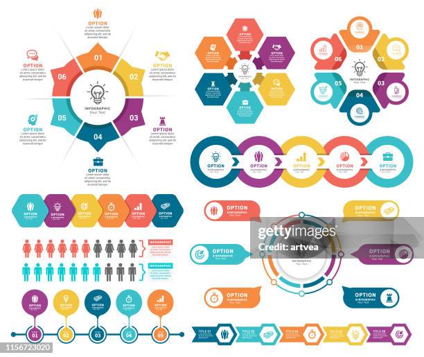 infographic elements - community development stock illustrations
